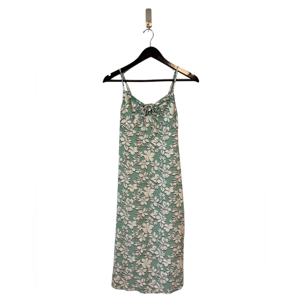 Roxy White and Teal Midi Sundress
